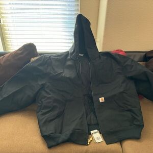 Carhartt Men's Loose Fit Firm Duck Insulated Flannel-Lined Active Jacket